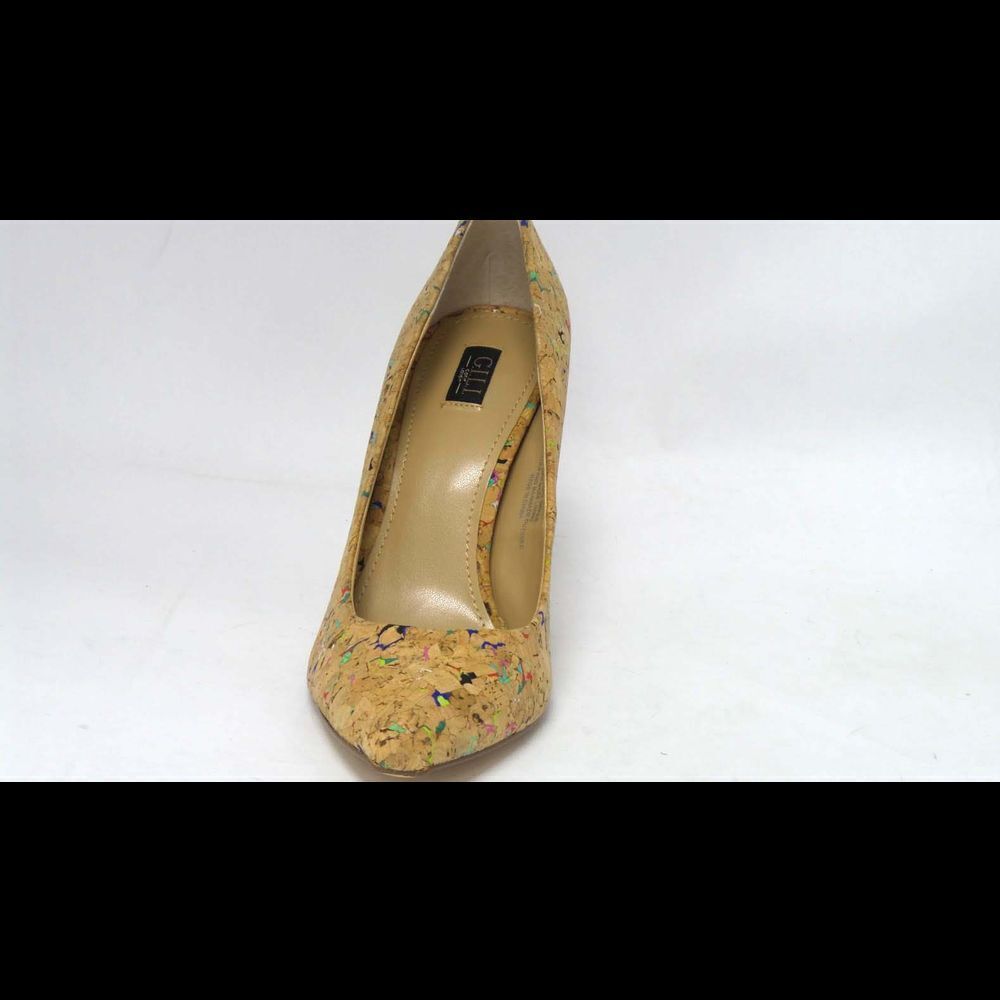 G.I.L.I. Pointed Toe Pumps Jill Cork Multi - Medium - Picture 4 of 6